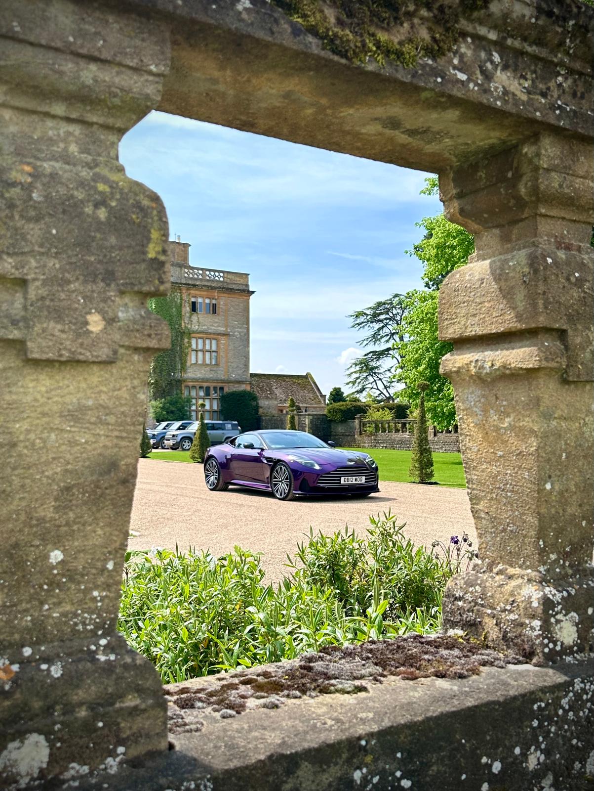 A gorgeous DB12 parked outside Estelle Manor